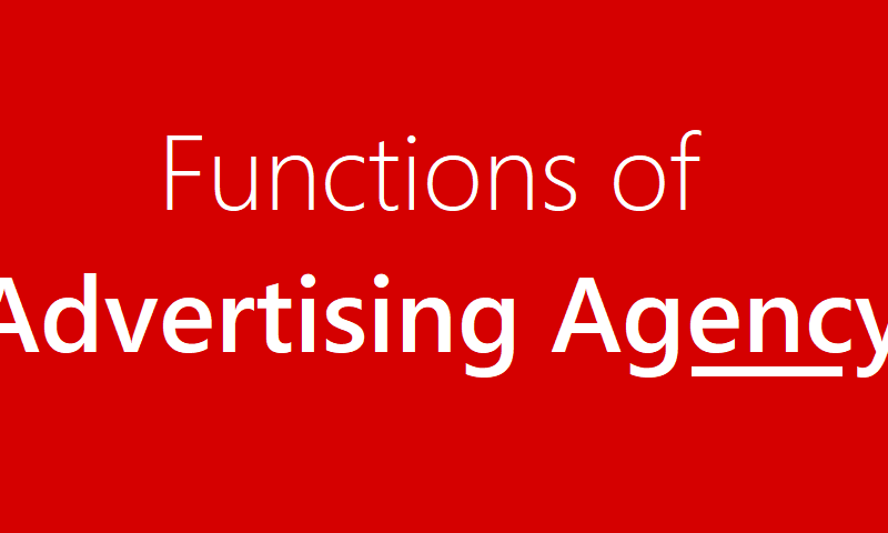 Functions of advertising agency