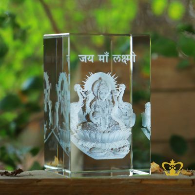 3D Crystal Laxmi and Ganesh Ji for Diwali