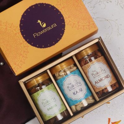 dry fruits designer box as diwali gift