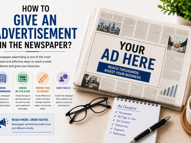 How to Give an Advertisement in the Newspaper